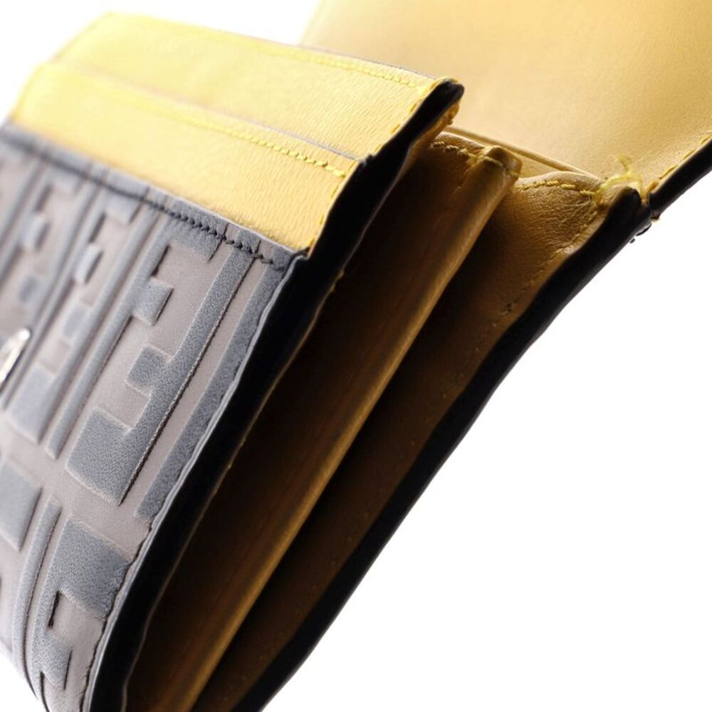 Fendi Continental Envelope Wallet Leather with Zucca Embossed Detail - Picture 7 of 9